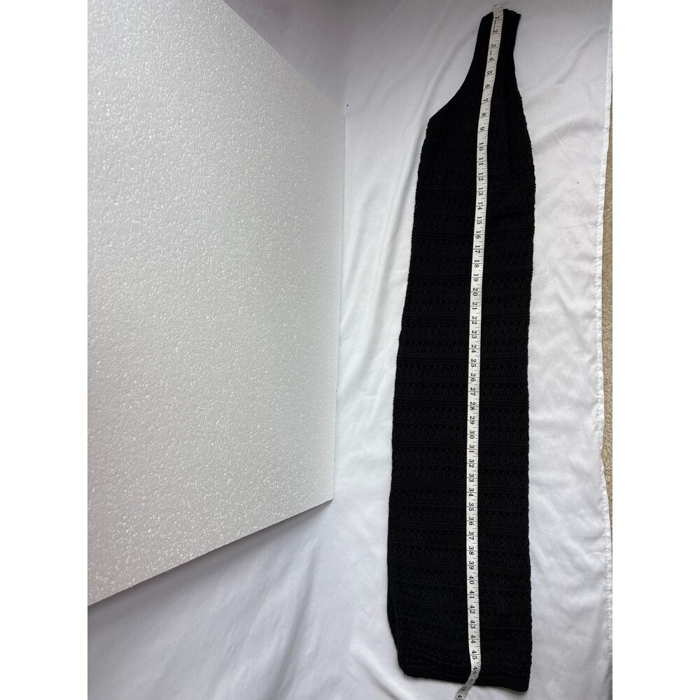 Old Navy Cotton Fitted Sleeveless Crochet Swim Cover Up Midi Dress Black Size M - Picture 12 of 12